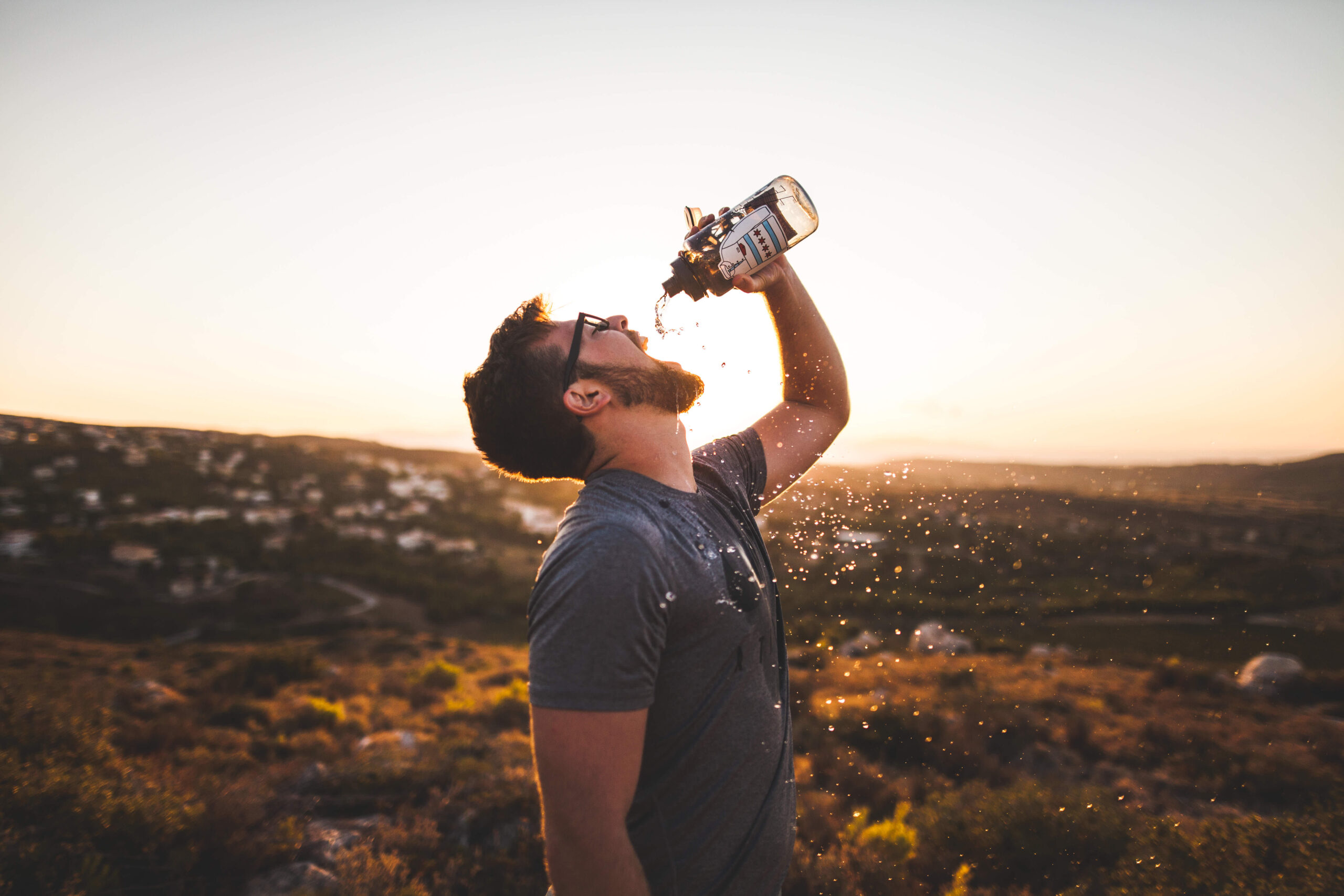 Man Drinking Water
