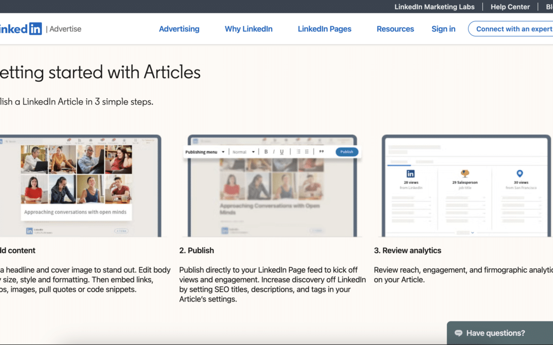 How LinkedIn Articles Help New Customers Find Your Business