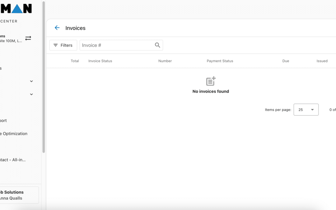 Viewing Your Wildman Invoices
