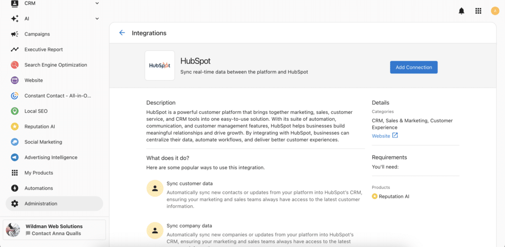 Sync HubSpot Contact and Company data to ensure a consistent source of truth
