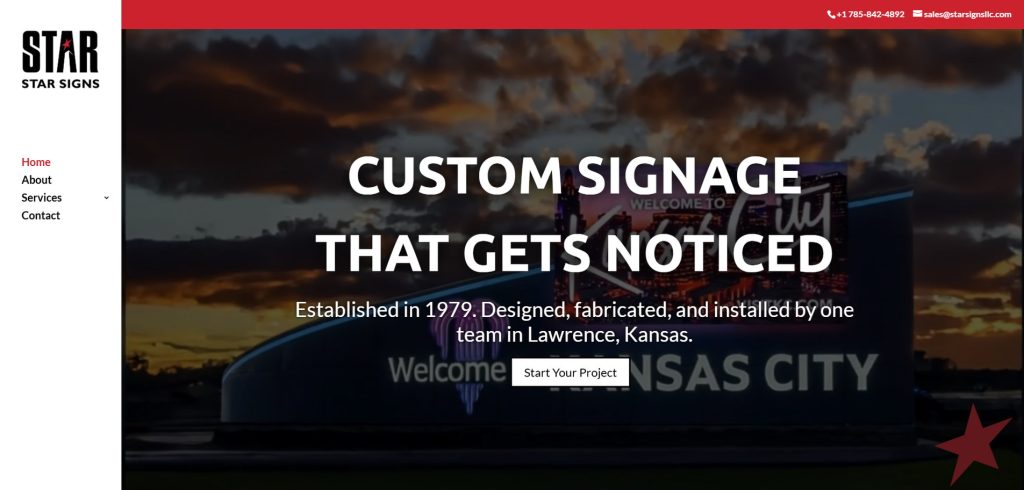 The Star Signs homepage, a website built by Wildman Web Solutions